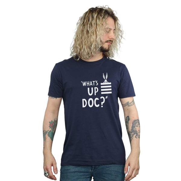 Looney Tunes Mens What´s Up Doc Bugs Bunny Striped Cotton T-Shirt