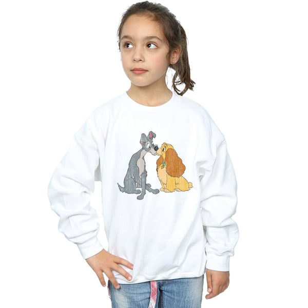 Disney Girls Lady And The Tramp Distressed Kiss Sweatshirt