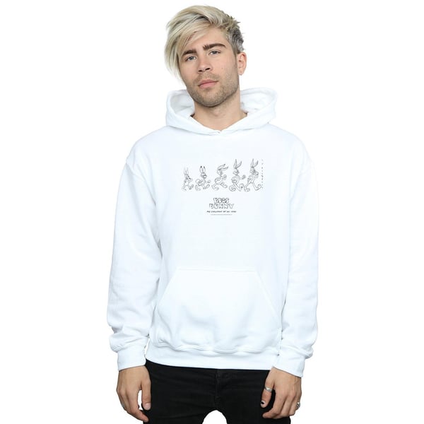 Looney Tunes Mens Bugs Bunny Evolution Hoodie