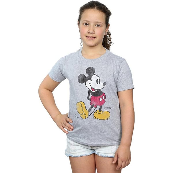 Disney Girls Classic Kick Mickey Mouse T-Shirt