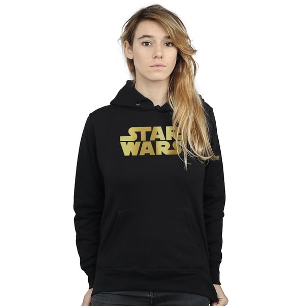 Star Wars Dam/Dam Gul Logotyp Huvtröja