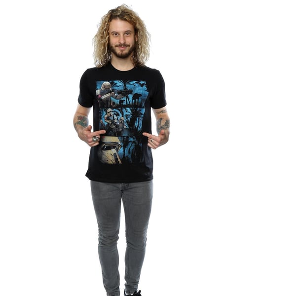 Star Wars: Rogue One Mens Shoretrooper Comic Strip Cotton T-Shirt