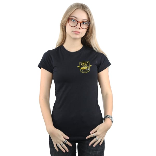 Disney Womens/Ladies Cars Cruz Ramirez Faux Pocket Logo Cotton T-Shirt
