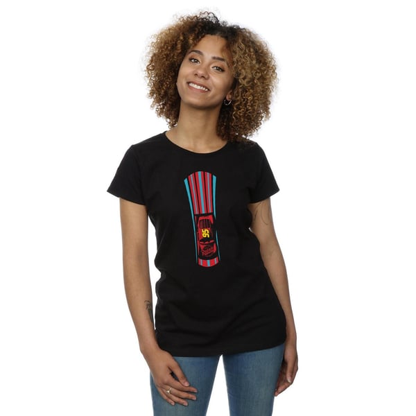 Disney Womens/Ladies Cars Lightning McQueen Stripes Cotton T-Shirt