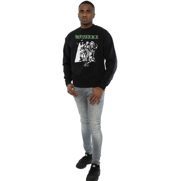 Beetlejuice Mens Mono Poster Sweatshirt