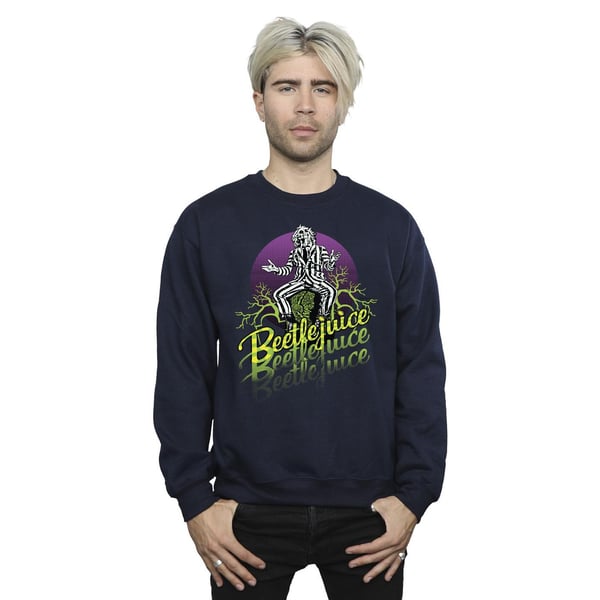 Beetlejuice Mens Purple Circle Sweatshirt