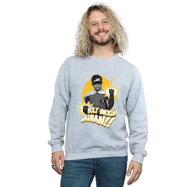 DC Comics Mens Batman TV Series Robin Holy Smokes Sweatshirt