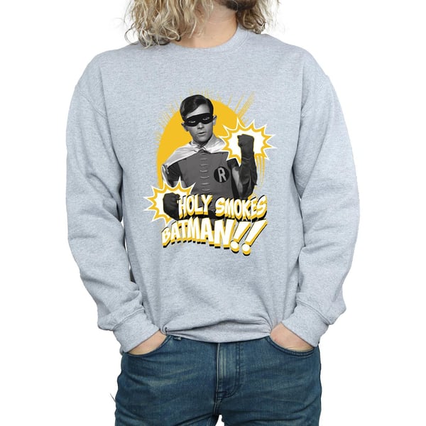 DC Comics Mens Batman TV Series Robin Holy Smokes Sweatshirt