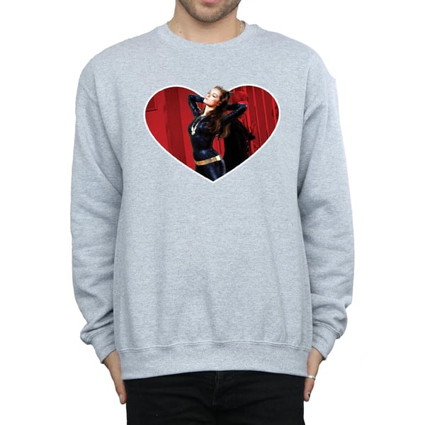 DC Comics Mens Batman TV Series Catwoman Heart Sweatshirt