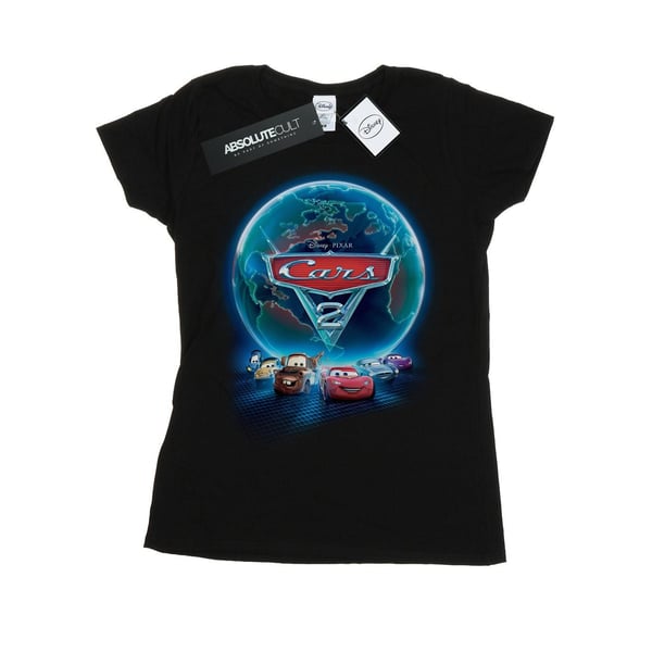 Disney Womens/Ladies Cars Globe Movie Poster Cotton T-Shirt