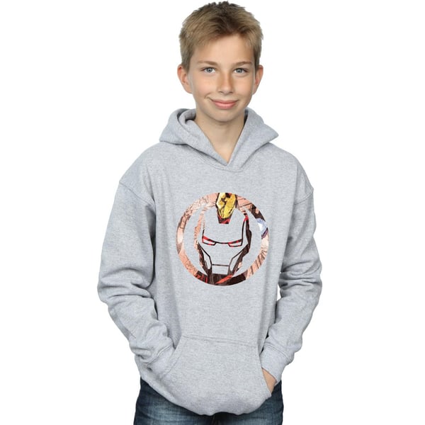 Marvel Boys Iron Man Montage Symbol Hoodie