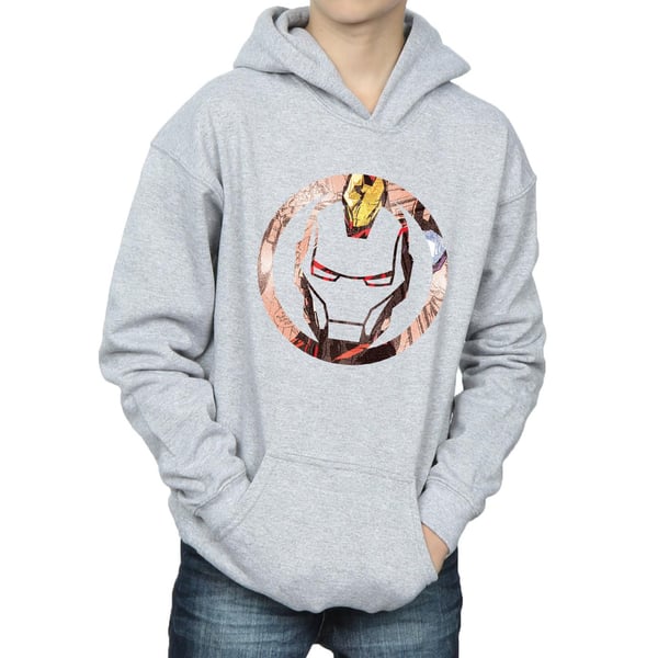 Marvel Boys Iron Man Montage Symbol Hoodie