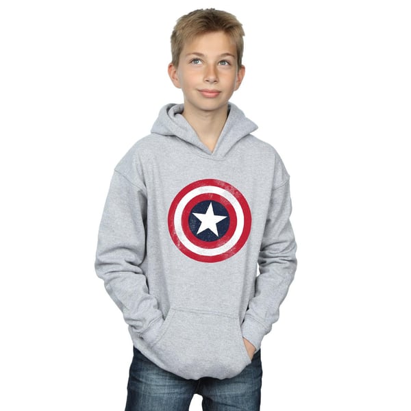 Marvel Boys Captain America Distressed Shield Hoodie
