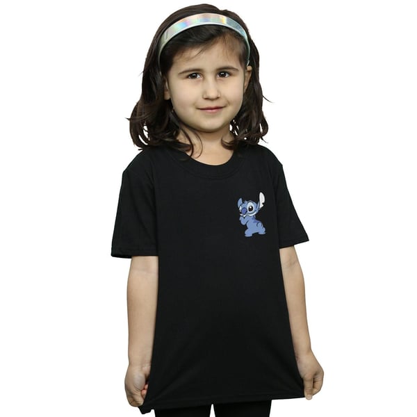 Disney Girls Lilo And Stitch Stitch Backside Breast Print Cotton T-Shirt