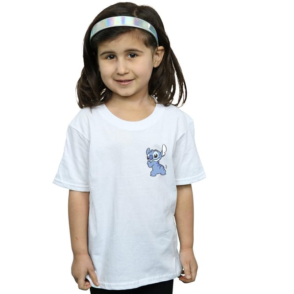 Disney Girls Lilo And Stitch Stitch Backside Breast Print Cotton T-Shirt