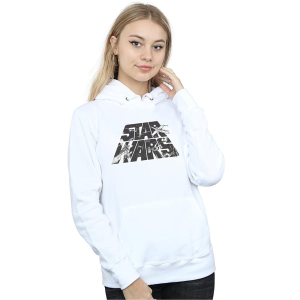 Star Wars Womens/Ladies Logo Space Sketch Hoodie