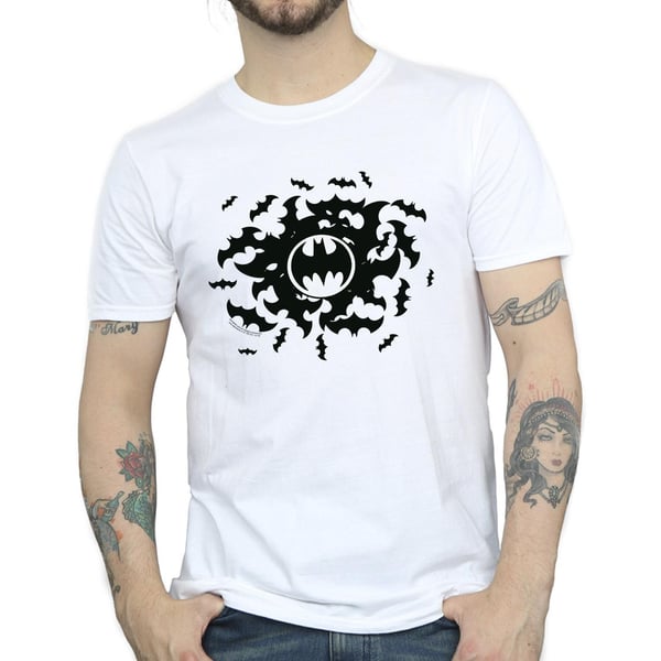 DC Comics Mens Batman Bat Swirl T-Shirt