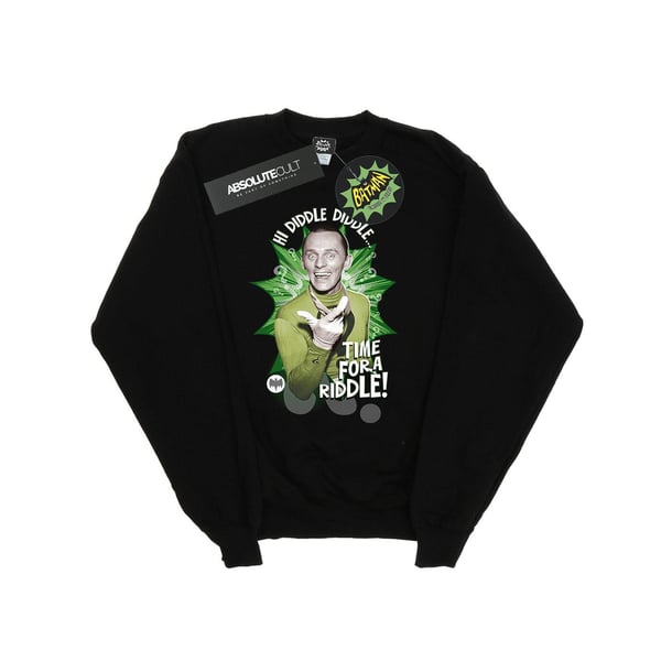 DC Comics Mens Batman TV Series The Riddler Time for a Riddle Sweatshirt