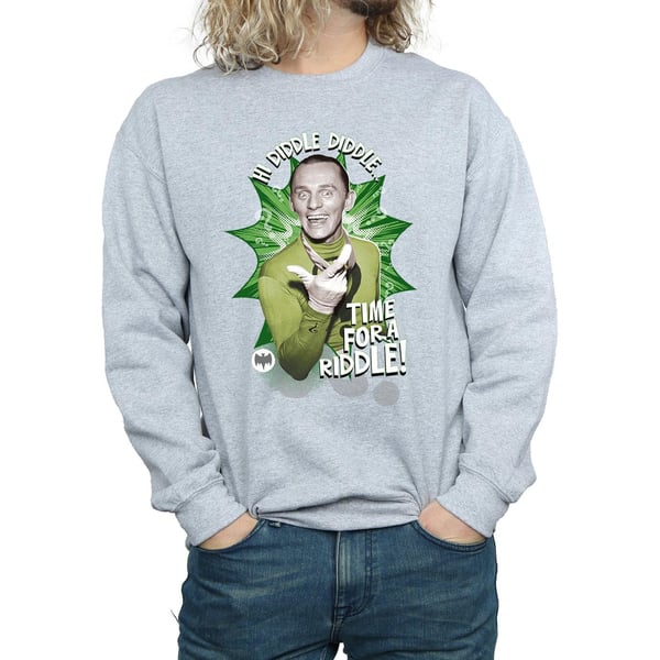DC Comics Mens Batman TV Series The Riddler Time for a Riddle Sweatshirt