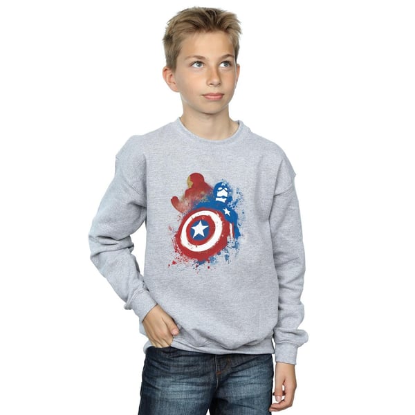 Marvel Boys Captain America Civil War Painted Vs Iron Man Sweatshirt
