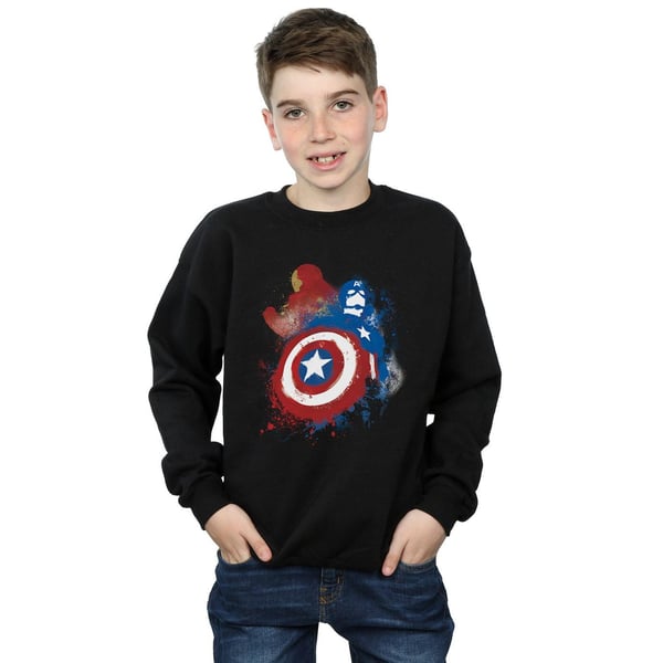 Marvel Boys Captain America Civil War Painted Vs Iron Man Sweatshirt