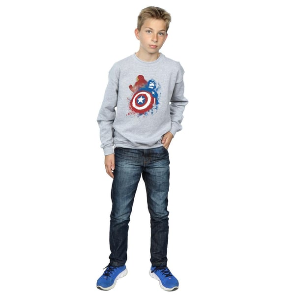 Marvel Boys Captain America Civil War Painted Vs Iron Man Sweatshirt