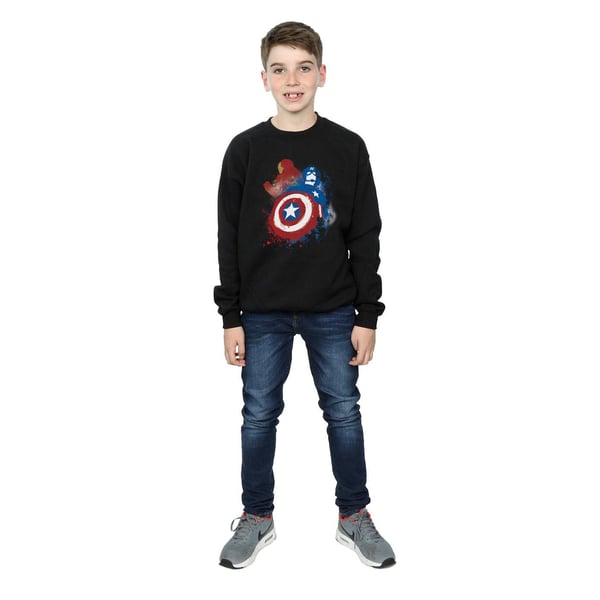 Marvel Boys Captain America Civil War Painted Vs Iron Man Sweatshirt