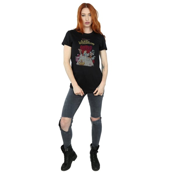 Alice In Wonderland Womens/Ladies Poster Cotton Boyfriend T-Shirt