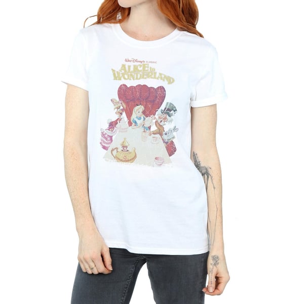 Alice In Wonderland Womens/Ladies Poster Cotton Boyfriend T-Shirt