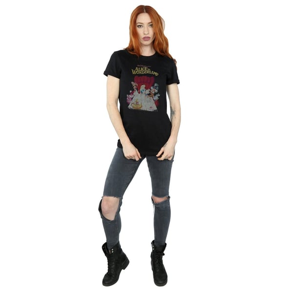 Alice In Wonderland Womens/Ladies Poster Cotton Boyfriend T-Shirt