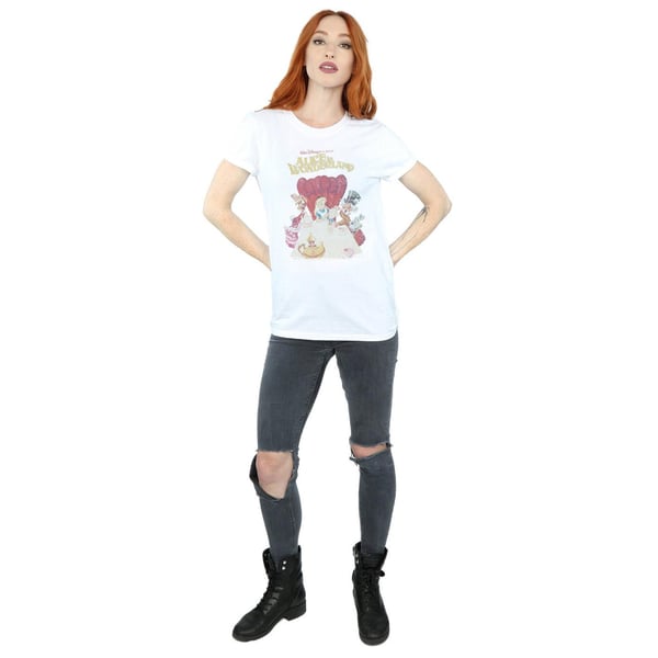 Alice In Wonderland Womens/Ladies Poster Cotton Boyfriend T-Shirt