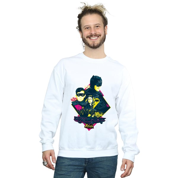 DC Comics Mens Batman TV Series Character Pop Art Sweatshirt