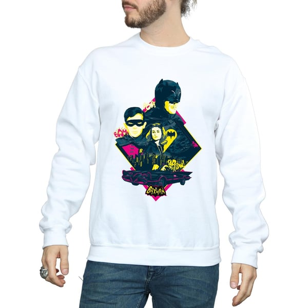 DC Comics Mens Batman TV Series Character Pop Art Sweatshirt