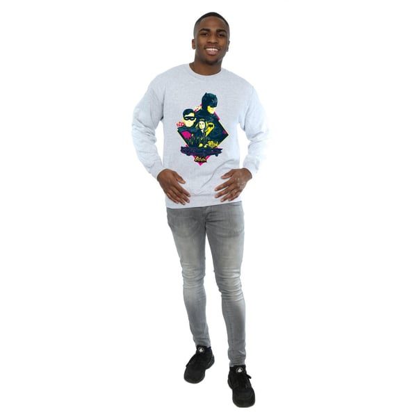 DC Comics Mens Batman TV Series Character Pop Art Sweatshirt