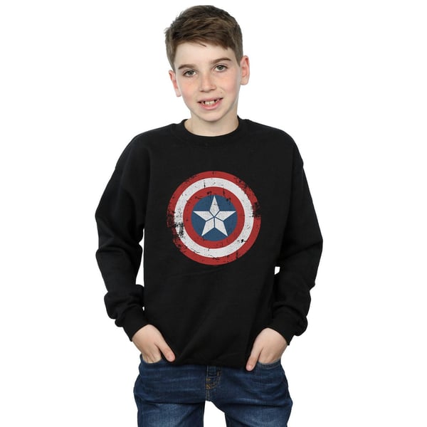 Marvel Boys Captain America Civil War Distressed Shield Sweatshirt