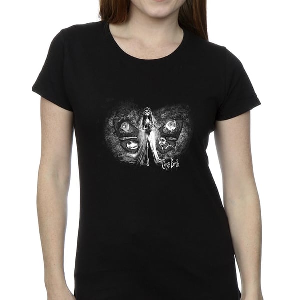 Corpse Bride Naisten Emily Perhonen Puuvilla T-paita