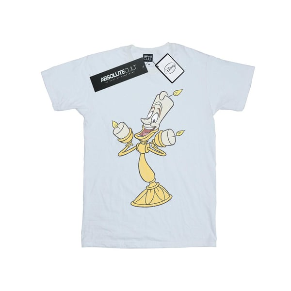 Disney Girls Skönheten och Odjuret Lumiere Sliten Bomulls T-shirt