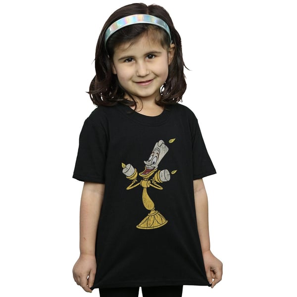 Disney Girls Beauty And The Beast Lumiere Distressed Cotton T-Shirt