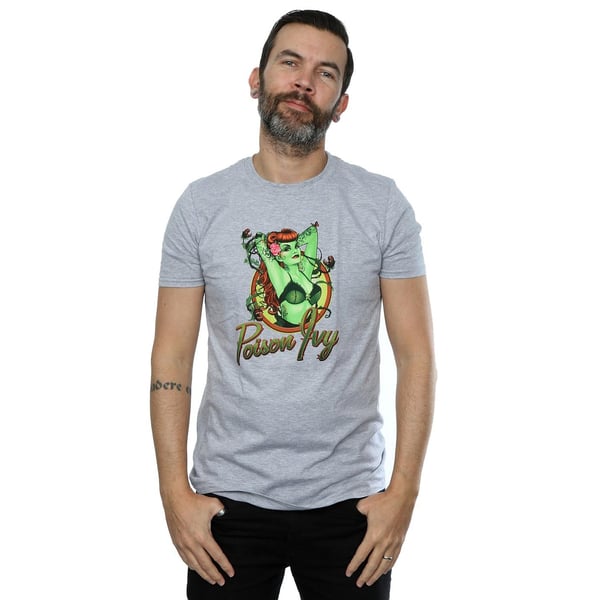 DC Bombshells Mens Poison Ivy Badge Heather T-Shirt