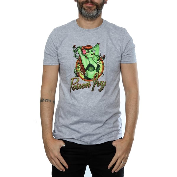 DC Bombshells Mens Poison Ivy Badge Heather T-Shirt