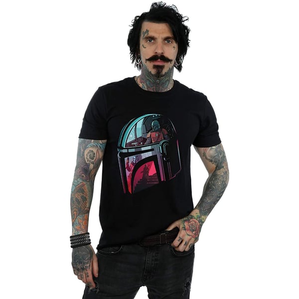 Star Wars: The Mandalorian Unisex Adult Mandalore Helmet Reflection T-Shirt