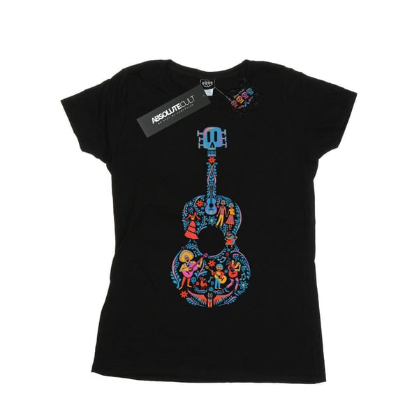 Disney Womens/Ladies Coco Guitar Pattern Cotton T-Shirt