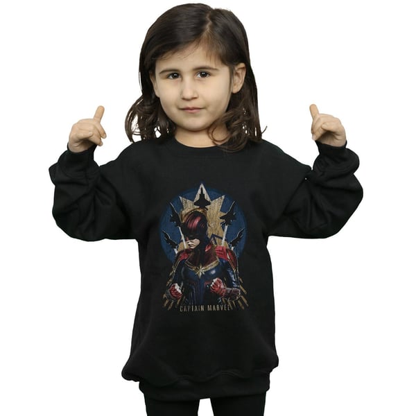 Marvel Girls Captain Marvel Jet Burst Sweatshirt