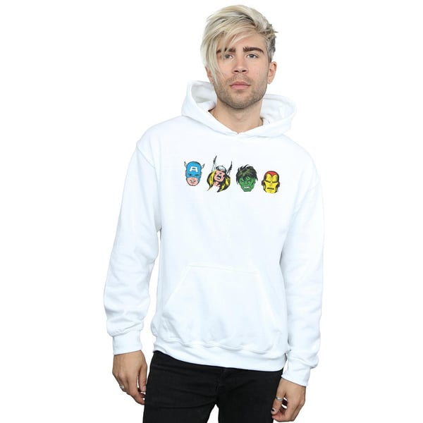Marvel Mens Avengers Comic Heads Hoodie