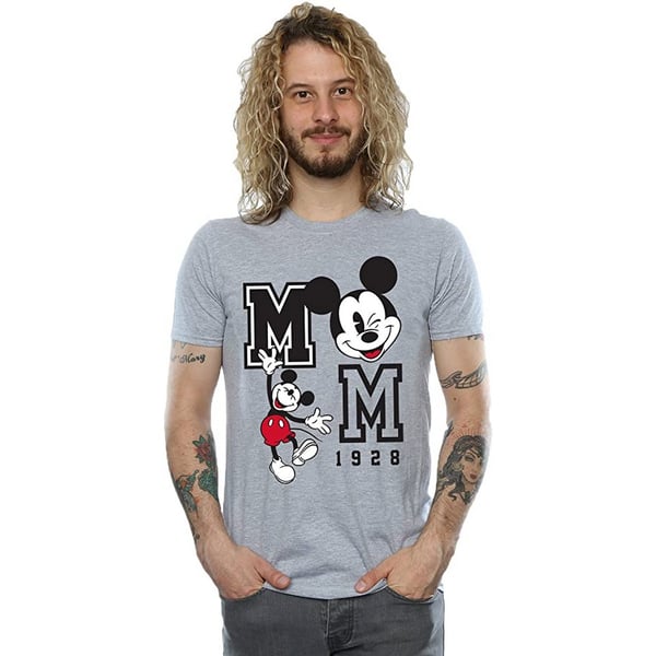Disney Mens Jump And Wink Mickey Mouse T-Shirt