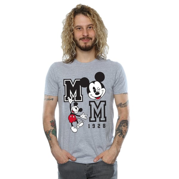 Disney Mens Jump And Wink Mickey Mouse T-Shirt