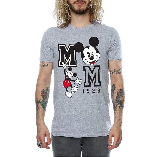 Disney Mens Jump And Wink Mickey Mouse T-Shirt
