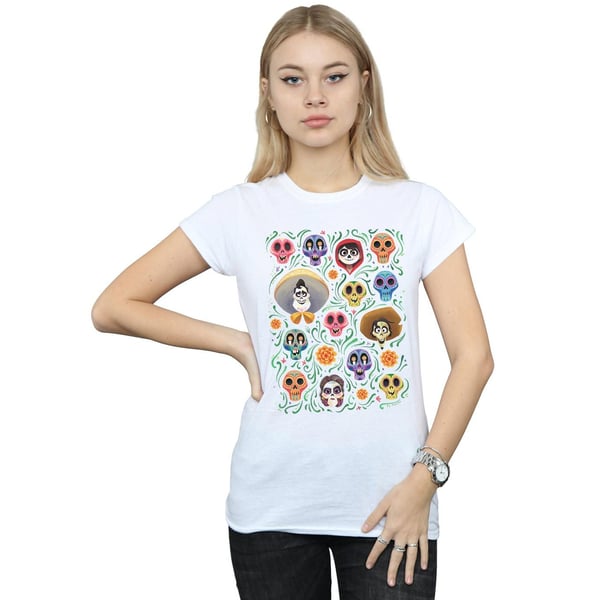 Disney Womens/Ladies Coco Heads Pattern Cotton T-Shirt