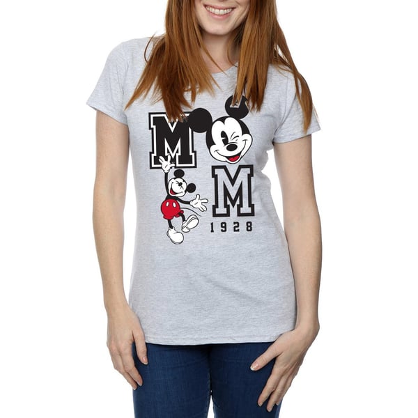 Disney Womens/Ladies Jump And Wink Mickey Mouse Wink T-Shirt