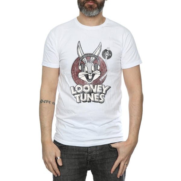 Looney Tunes Mens Bugs Bunny Logo Cotton T-Shirt